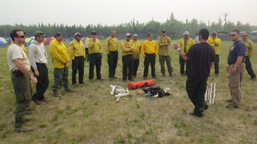 Crews receive training on how to assemble a field kit for Alaska