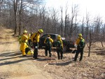 A crew preparing for deployment on the Judes Gap Fire